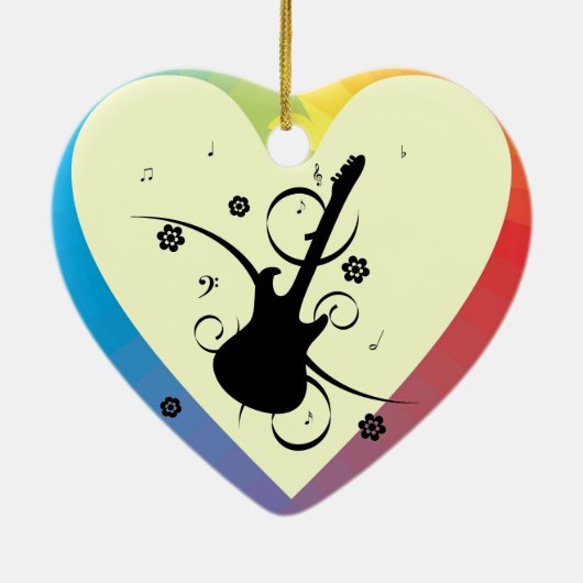 Guitar Ceramic Ornament (Achterkant)