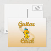 Guitar Chick Briefkaart (Voorkant / Achterkant)