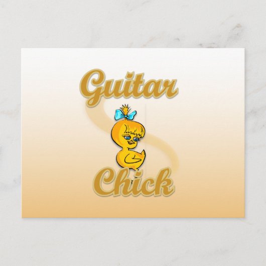 Guitar Chick Briefkaart (Voorkant)