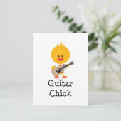 Guitar Chick Briefkaart (Staand voorkant)