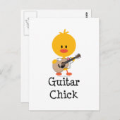 Guitar Chick Briefkaart (Voorkant / Achterkant)