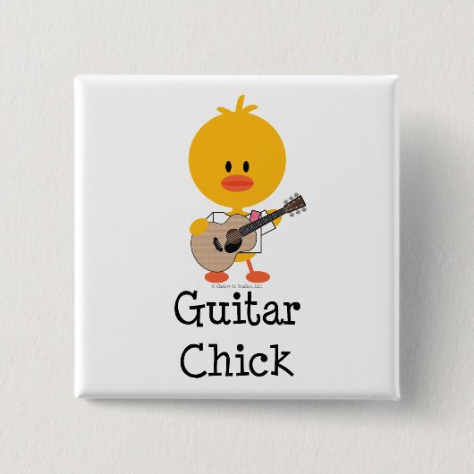 Guitar Chick Button Pin (Voorkant)