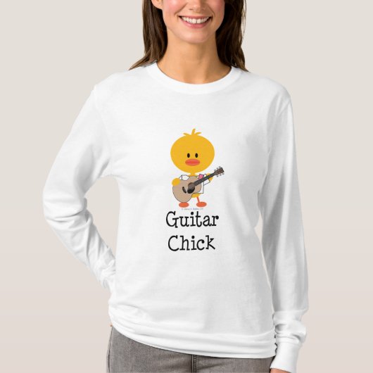 Guitar Chick Hoodie T-shirt (Voorkant)