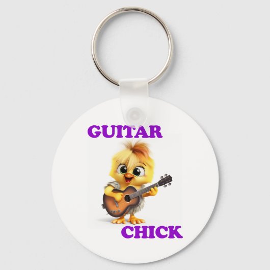 Guitar Chick Sleutelhanger (Voorkant)