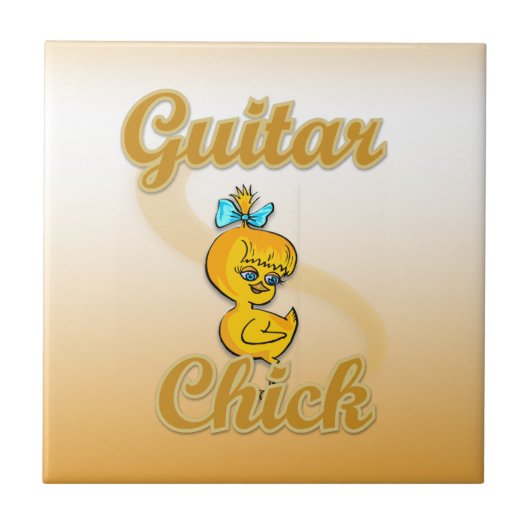 Guitar Chick Tegeltje (Voorkant)
