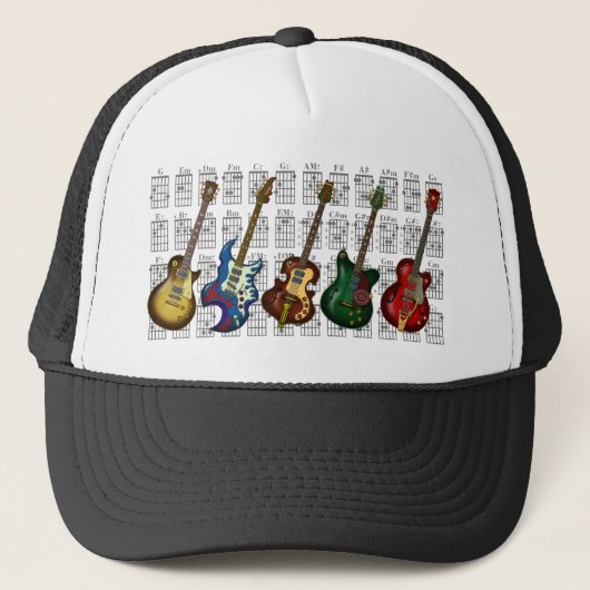 Guitar & chord2 trucker pet (Voorkant)