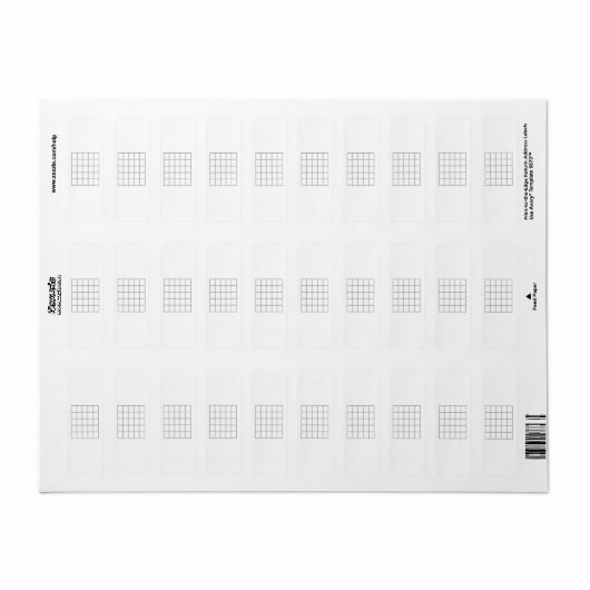 Guitar Chord Chart Fret Board Gray Sjabloon Etiket (Full Sheet)