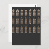 Guitar Chord Chart neemt nota van Funny Music Teac Briefkaart (Voorkant / Achterkant)