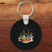 Guitar Christmas Decor Musical Guitar Lovers Guita Sleutelhanger (Voorkant)