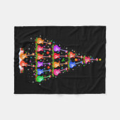 Guitar Christmas Tree Lights Funny Xmas Pajamas Gu Fleece Deken (Voorkant (Horizontaal))