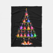 Guitar Christmas Tree Lights Funny Xmas Pajamas Gu Fleece Deken (Voorkant)