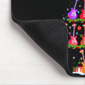 Guitar Christmas Tree Lights Funny Xmas Pajamas Gu Muismat (Hoek)