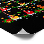 Guitar Christmas Tree Lights Musical Guitar Guitar Poster (Hoek)