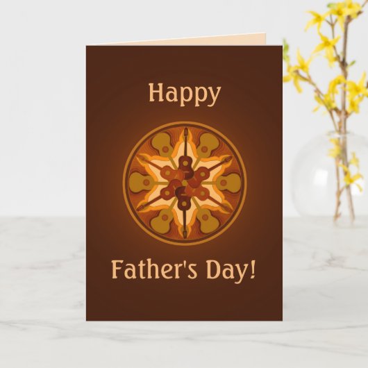 Guitar Circle Vaderdag Kaart (Gele Bloem)