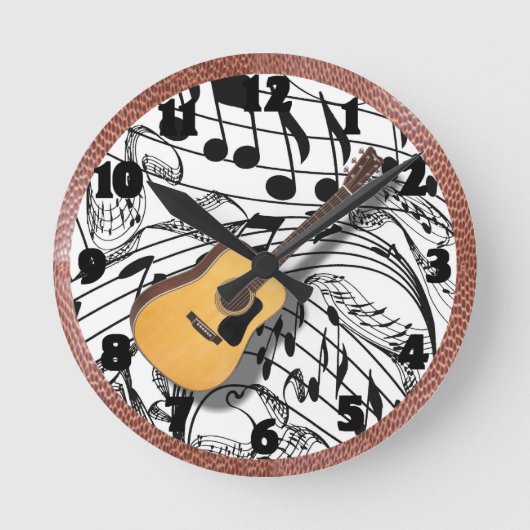 GUITAR-CLOCK RONDE KLOK (Voorkant)