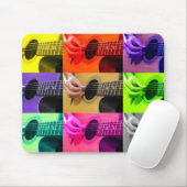 Guitar Collage of Color Mousepad Muismat (Met muis)