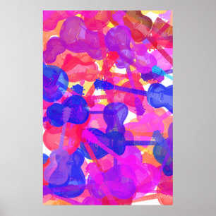 Guitar Collage Poster
