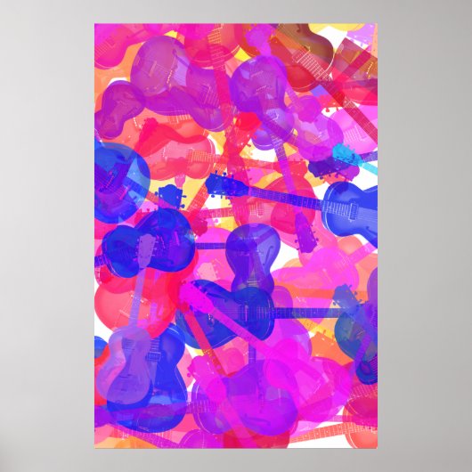 Guitar Collage Poster (Voorkant)