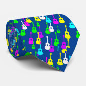 Guitar Collage Stropdas (Opgerold)