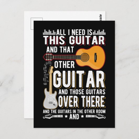Guitar Collector Guitarist Funny Music Lover Briefkaart (Voorkant / Achterkant)