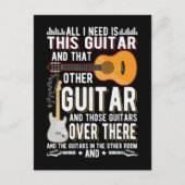Guitar Collector Guitarist Funny Music Lover Briefkaart (Voorkant)