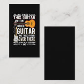 Guitar Collector Guitarist Funny Music Lover Visitekaartje (Voorkant / Achterkant)