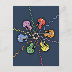 Guitar Color Wheel Briefkaart