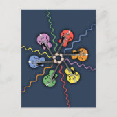 Guitar Color Wheel Briefkaart (Voorkant)