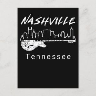 Guitar Country Music Souvenir Gift Nashville Briefkaart