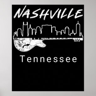 Guitar Country Music Souvenir Gift Nashville Poster