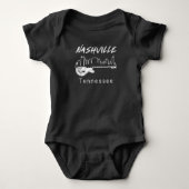 Guitar Country Music Souvenir Gift Nashville Romper (Voorkant)