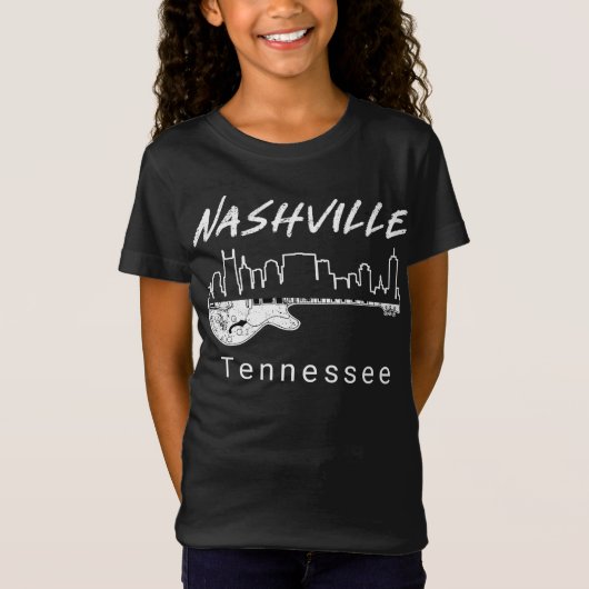 Guitar Country Music Souvenir Gift Nashville T-shirt (Voorkant)