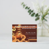 GUITAR Country Rock Oranje Grunge Visitekaartje (Staand voorkant)