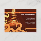 GUITAR Country Rock Oranje Grunge Visitekaartje (Achterkant)