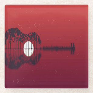 Guitar Cove Glazen Onderzetter