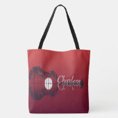 Guitar Cove Reflection Name Tote Bag (Achterkant)