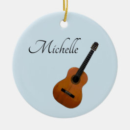 Guitar Custom Blue Kerstmis Keramisch Ornament