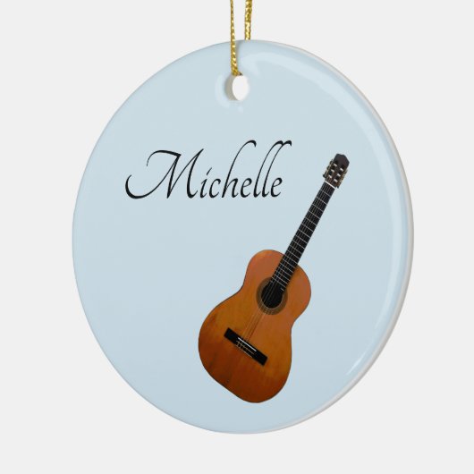 Guitar Custom Blue Kerstmis Keramisch Ornament (Links)