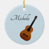 Guitar Custom Blue Kerstmis Keramisch Ornament (Achterkant)