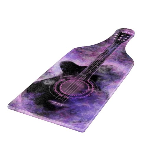 Guitar Cutting Board Music Paars Snijplank (Hoek)