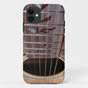 Guitar dark brown iPhone 5 Hoesje