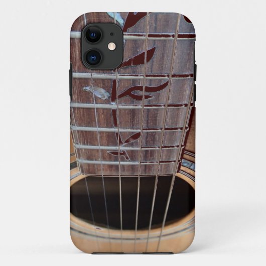 Guitar dark brown iPhone 5 Hoesje (Achterkant)
