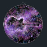 Guitar Dart Board - Cadeaus - Paars zwart design Dartbord<br><div class="desc">Rock Guitar Music MIGNED Painting Design</div>
