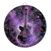 Guitar Dart Board Paars - Magic Sound Dartbord (Voorkant)