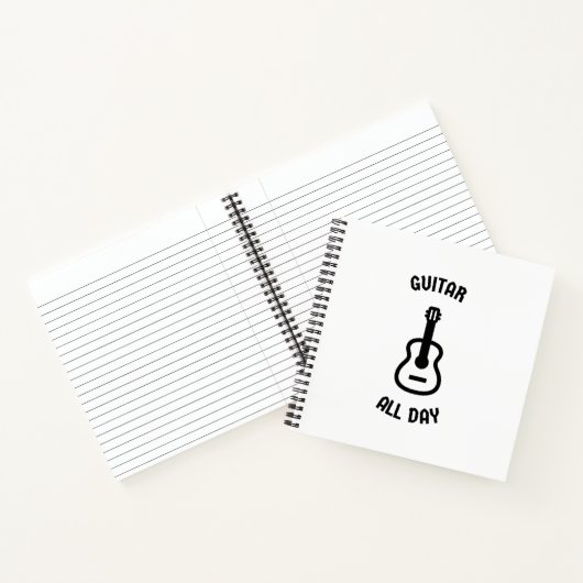 Guitar de hele dag notitieboek (Binnen)