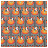 Guitar Design Fabric Stof (Close Up)