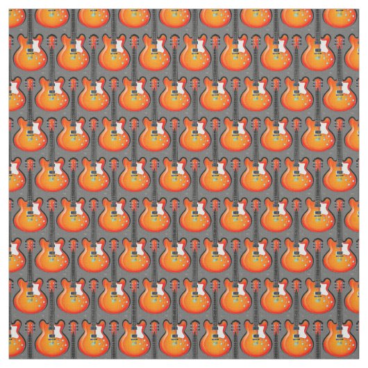 Guitar Design Fabric Stof (Swatch)
