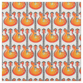 Guitar Design Fabric Stof (Close Up)