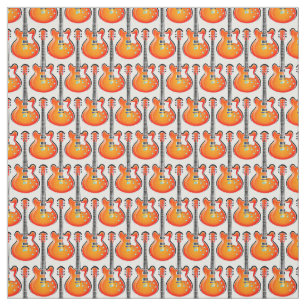Guitar Design Fabric Stof