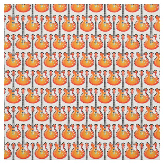 Guitar Design Fabric Stof (Swatch)